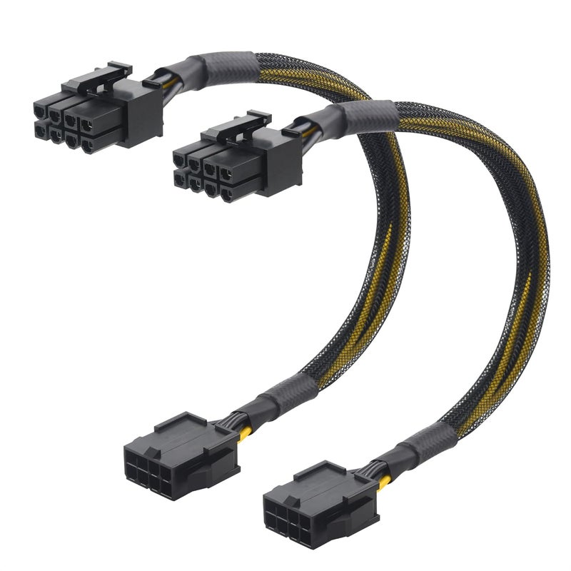 CableMatters كابل تمديد PCIe 8 بن - حزمة 2 - 10 بوصة (ذكر إلى أنثى، غير مخصص للاستخدام المباشر مع مزود الطاقة) - Image 1